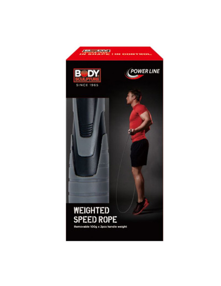 Skakanka speed z obciążnikami 2 x 100g bk256