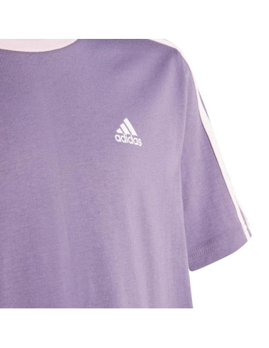 Koszulka adidas essentials 3-stripes cotton loose fit boyfriend tee jr