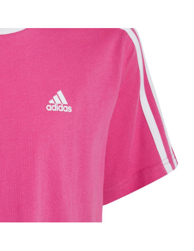 Koszulka adidas essentials 3-stripes cotton loose fit boyfriend tee jr