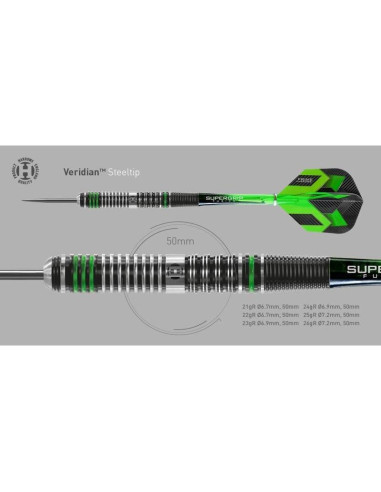 Rzutki harrows veridian 90% steeltip