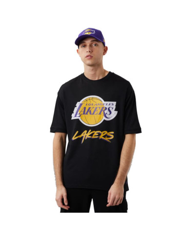 Koszulka new era nba los angeles lakers script mesh tee m