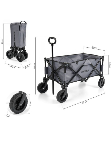 Wózek transportowy składany meteor