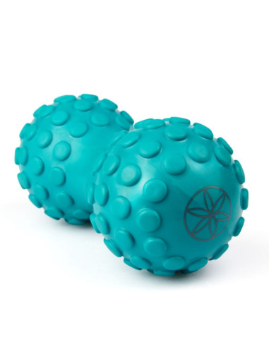 Piłka podwójna z wypustkami do masażu