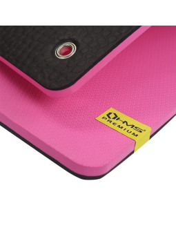 Mata fitness klubowa z otworami hms premium mfk02 pink-black 2