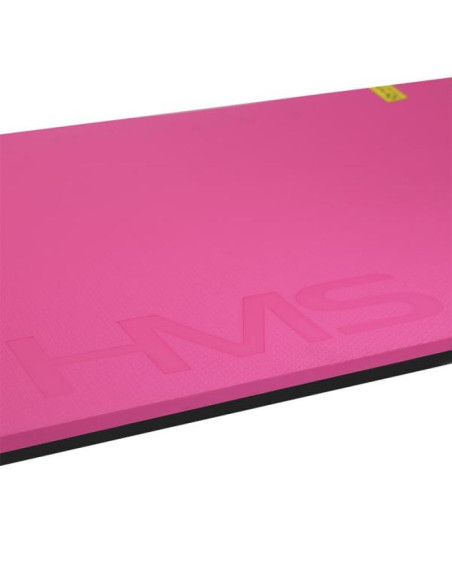 Mata fitness klubowa z otworami hms premium mfk02 pink-black