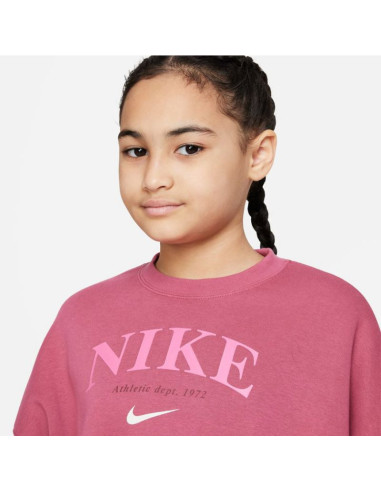 Bluza nike sportswear trend flc crew jr dv2563