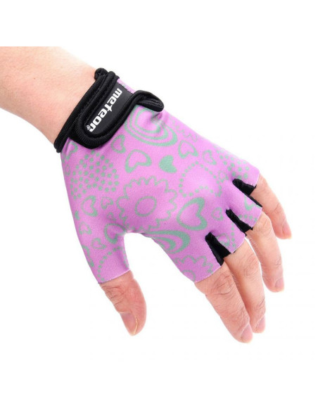 Rękawiczki rowerowe meteor flower jr 23374