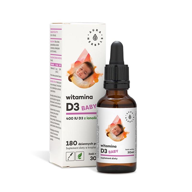 Witamina D3 Baby 400 IU - w kroplach (30 ml)