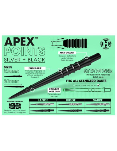 Końcówki do rzutek steeltip harrows apex lance