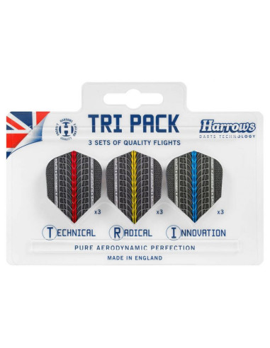 Piórka harrows tri pack supergrip 3x3