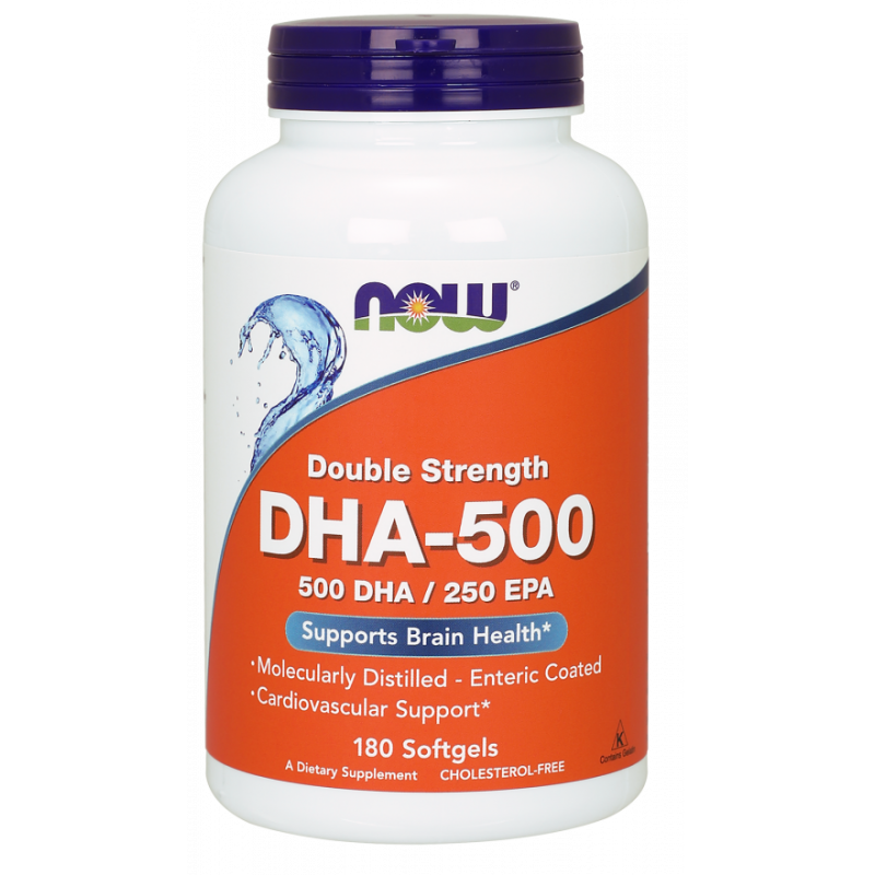 DHA - 500 DHA 250 EPA Kwas dokozaheksaenowy 500 mg (180 kaps.)