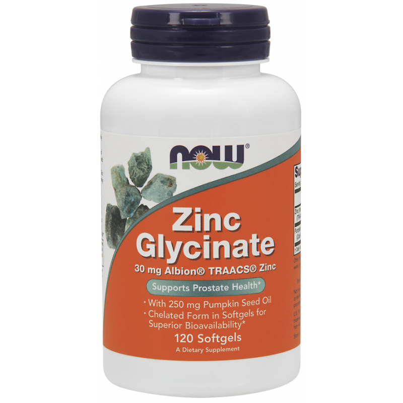 Zinc Glycinate - Chelat Cynku i Olej z Pestek Dyni (120 kaps.)