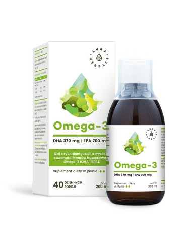 Omega-3 (370 DHA i 700 EPA) w płynie (200 ml)