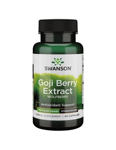 Swanson Goji Extract 500 Mg - Ekstrakt Z Owoców Goji (60 Kaps.)