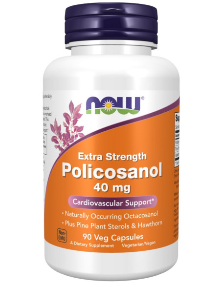 NOW FOODS Polikosanol Extra Strength 40 mg (90 kaps.)