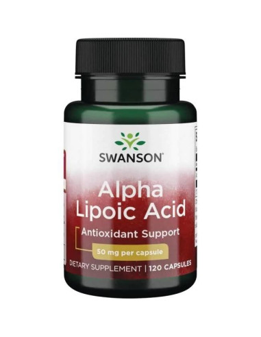 Swanson Kwas Alfa Liponowy 50 Mg, Ala (120 Kaps.)