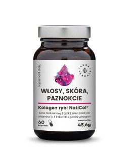 Aura Herbals Włosy, Skóra, Paznokcie - Kolagen Rybi (60 Kaps.)