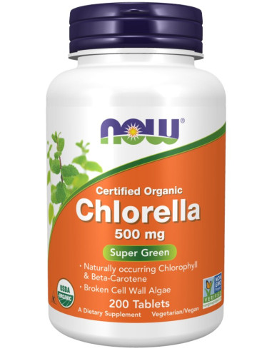 Now Foods Eko Chlorella 500 Mg (200 Tabl.)