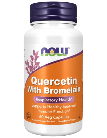 Now Foods Quercetin With Bromelain - Kwercetyna + Bromelaina (60 Kaps.)