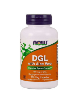 DGL with Aloe Vera - Korzeń Lukrecji 400 mg + Aloe Vera (100 kaps.)