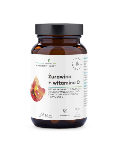 Żurawina 800 mg + Witamina C 200 mg (60 kaps.)