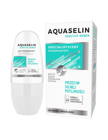 Aquaselin Sensitive Women Specjalistyczny Antyperspirant Roll-On Przeciw Silnej Potliwości (50 Ml)