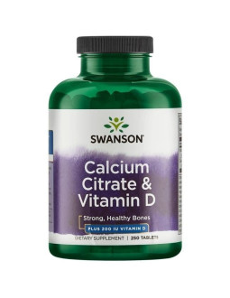 Cytrynian wapnia & Witamina D3 (250 tabl.)