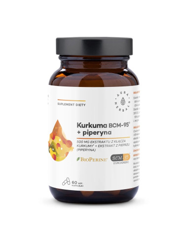 Aura Herbals Kurkuma 500 Mg Bcm-95® + Piperyna (60 Kaps.)