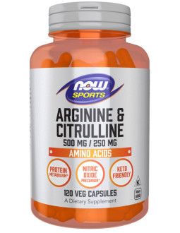 L-Arginine 500 mg + L-Citrulline 250 mg (120 kaps.) (120 kaps.)