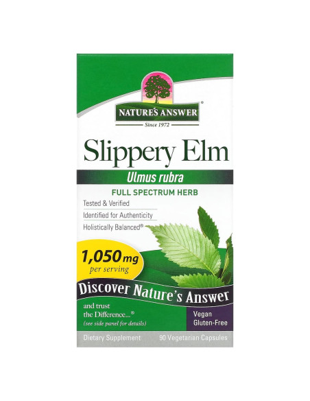 Nature's Answer Slippery Elm - Wiąz Czerwony (90 Kaps.)