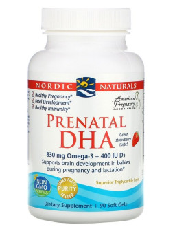 Prenatal DHA Omega 3 i Witamina D3 - strawberry (90 kaps.)
