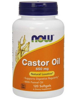 Castor Oil - Olej Rycynowy 650 mg (120 kaps.)
