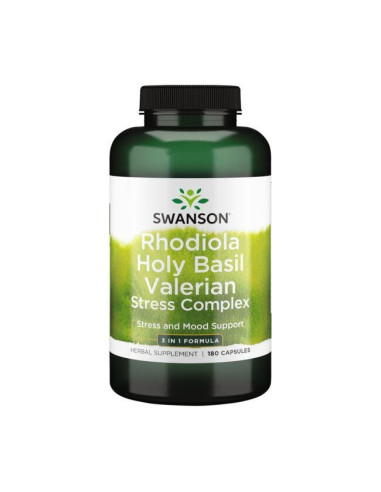 Rhodiola Holy Basil Valerian Stress Complex (180 kaps.)