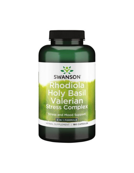 Rhodiola Holy Basil Valerian Stress Complex (180 kaps.)