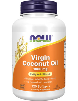 Now Foods Virgin Coconut Oil - Olej Kokosowy 1000 Mg (120 Kaps.)