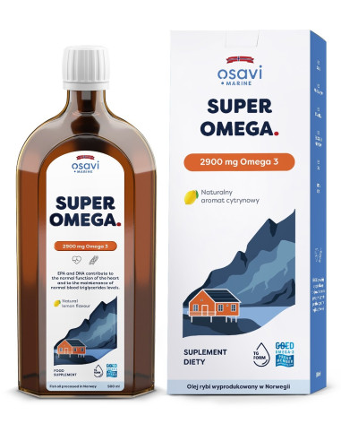 OSAVI Super Omega, 2900 mg - smak cytrynowy (500 ml)