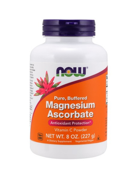 NOW FOODS Buffered Magnesium Ascorbate - Magnez + Witamina C (227 g)