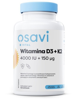 Osavi Witamina D3 + K2, 4000 Iu + 150 Mcg (120 Kaps.)