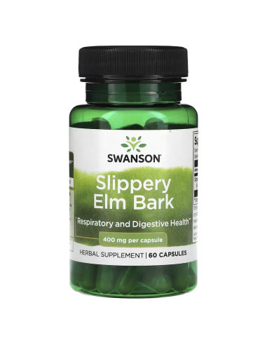 Swanson Slippery Elm Bark 400 Mg - Kora Wiązu Czerwonego (60 Kaps.)