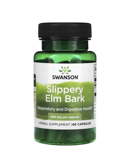 Swanson Slippery Elm Bark 400 Mg - Kora Wiązu Czerwonego (60 Kaps.)