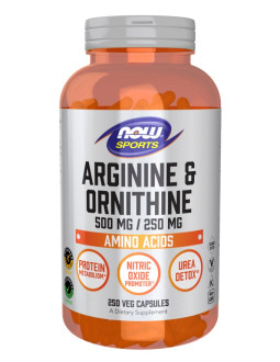 L-Arginina 500 mg + L-Ornityna 250 mg (250 kaps.)