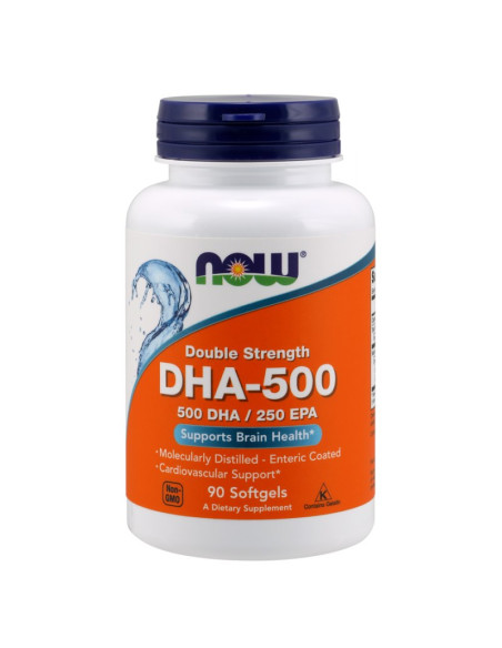 DHA - 500 DHA 250 EPA Kwas dokozaheksaenowy 500 mg (90 kaps.)