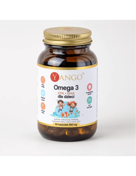 YANGO Omega 3 dla dzieci EPA + DHA (60 kaps.)