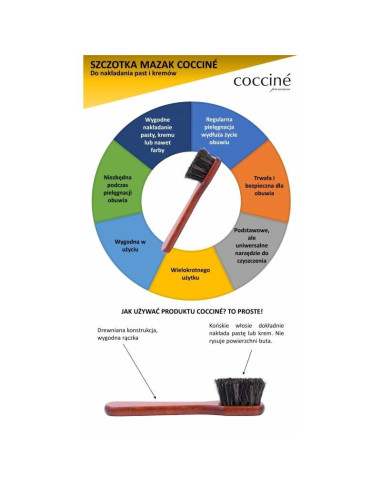 Szczotka do butów mazak coccine mała
