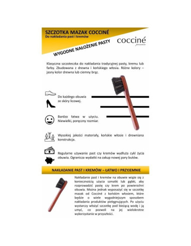 Szczotka do butów mazak coccine mała