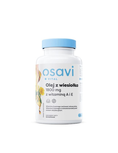 Olej z wiesiołka 600 mg z wit. A i E (120 kaps.)