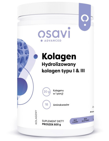Osavi Kolagen Hydrolizowany Typu I & Iii (600 G)