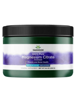 Swanson Cytrynian Magnezu - 100% Czystości (244 G)