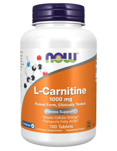 Now Foods L-Carnitine - L-Karnityna 1000Mg (100 Tabl.)