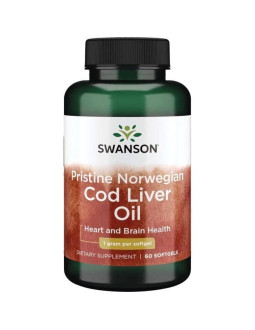 Pristine Norwegian Cod Liver Oil (60 kaps.)